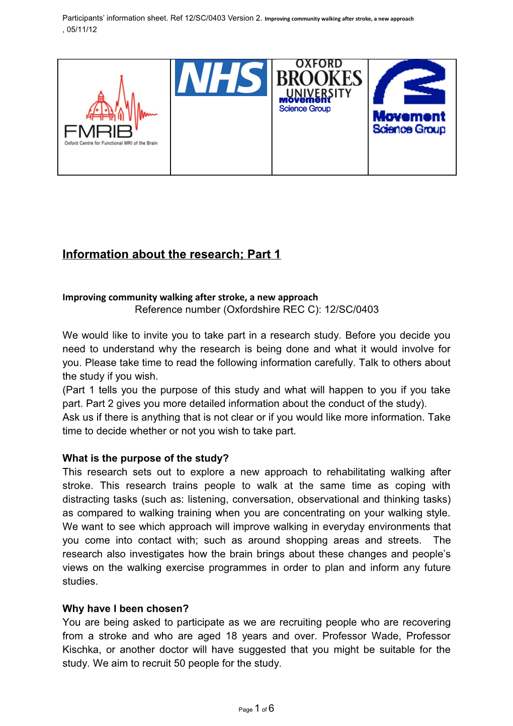 Guidance on Patient Information Sheets and Consent Forms