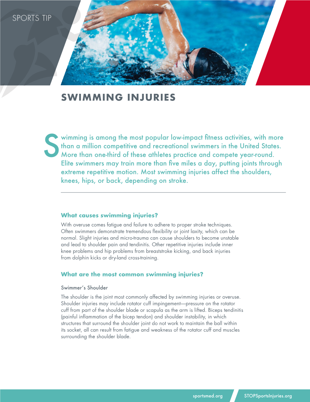 Swimming Injuries