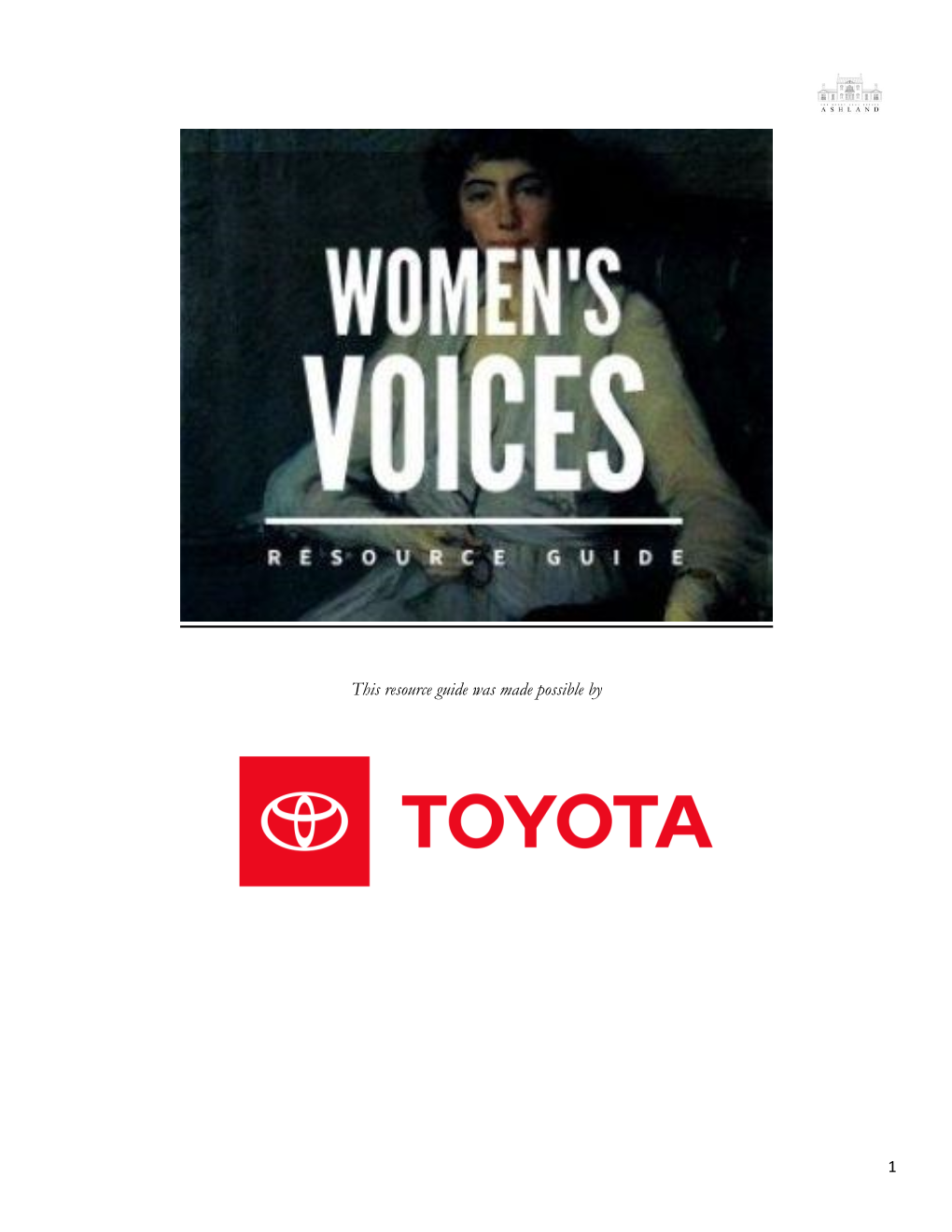 Women's Voices Resource Guide