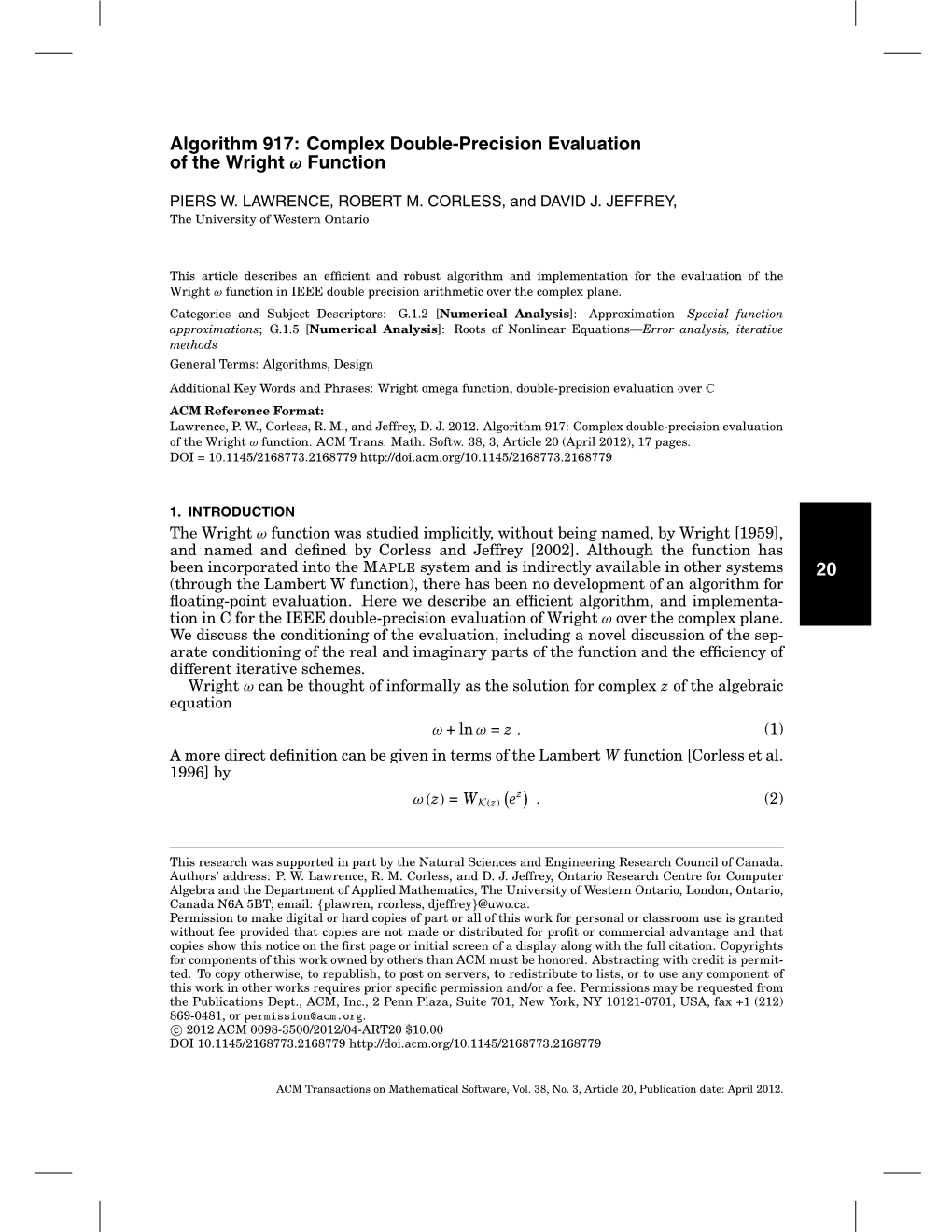 Complex Double-Precision Evaluation of the Wright Ω Function