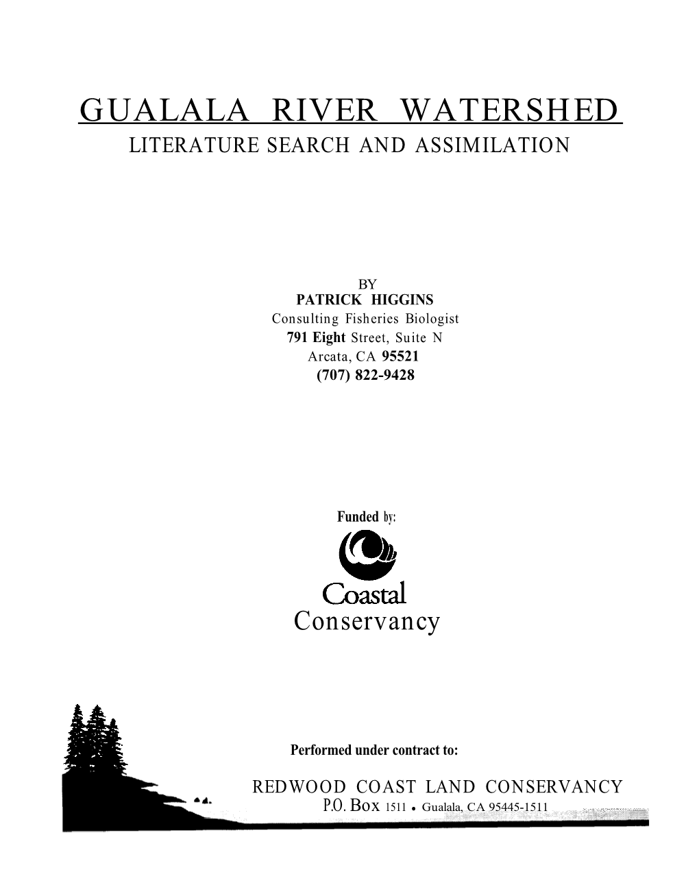 Gualala River Watershed Literature Search and Assimilation