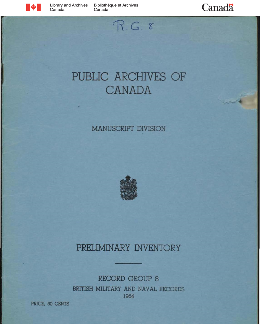 Pubuc Archives of Canada