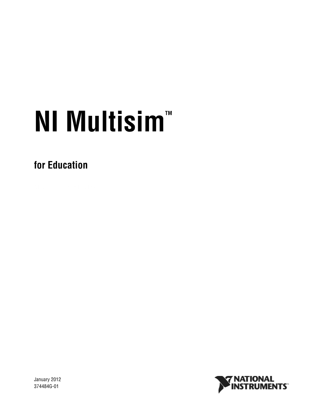 NI Multisim for Education
