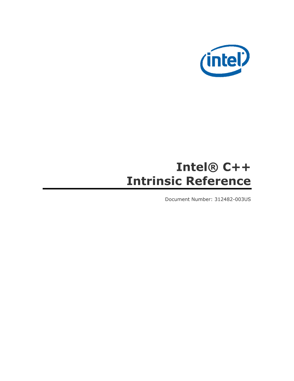 Intel(R) C++ Intrinsic Reference