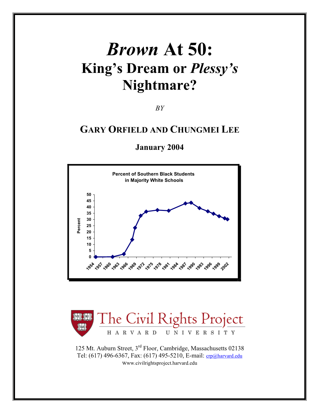 Brown at 50: King's Dream Or Plessy's Nightmare?