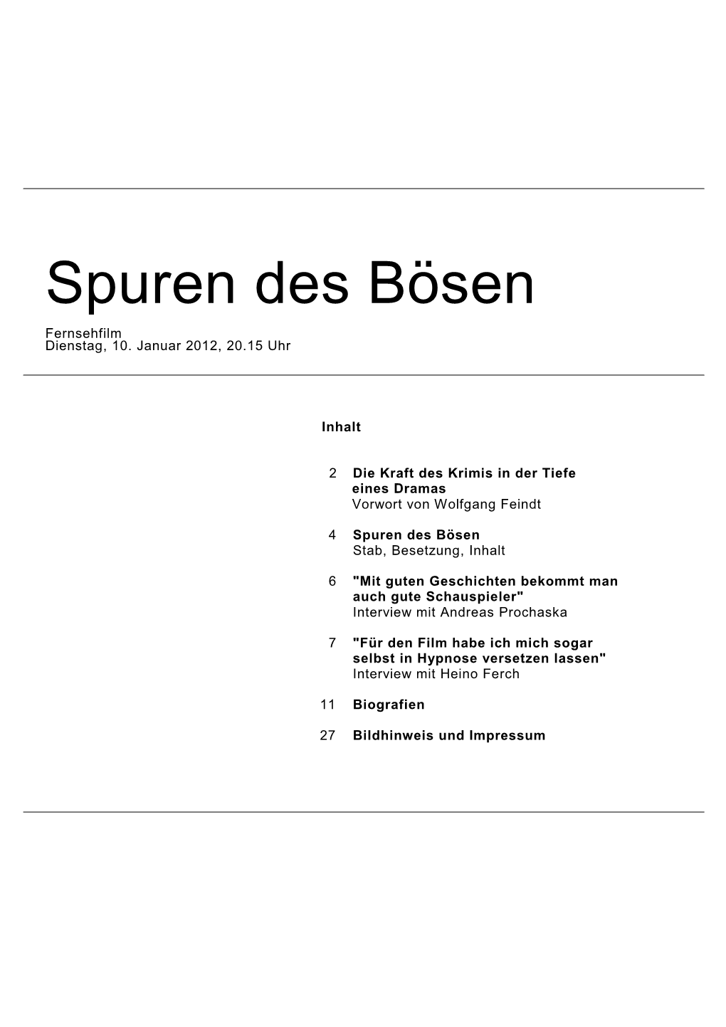 Spuren Des Bösen