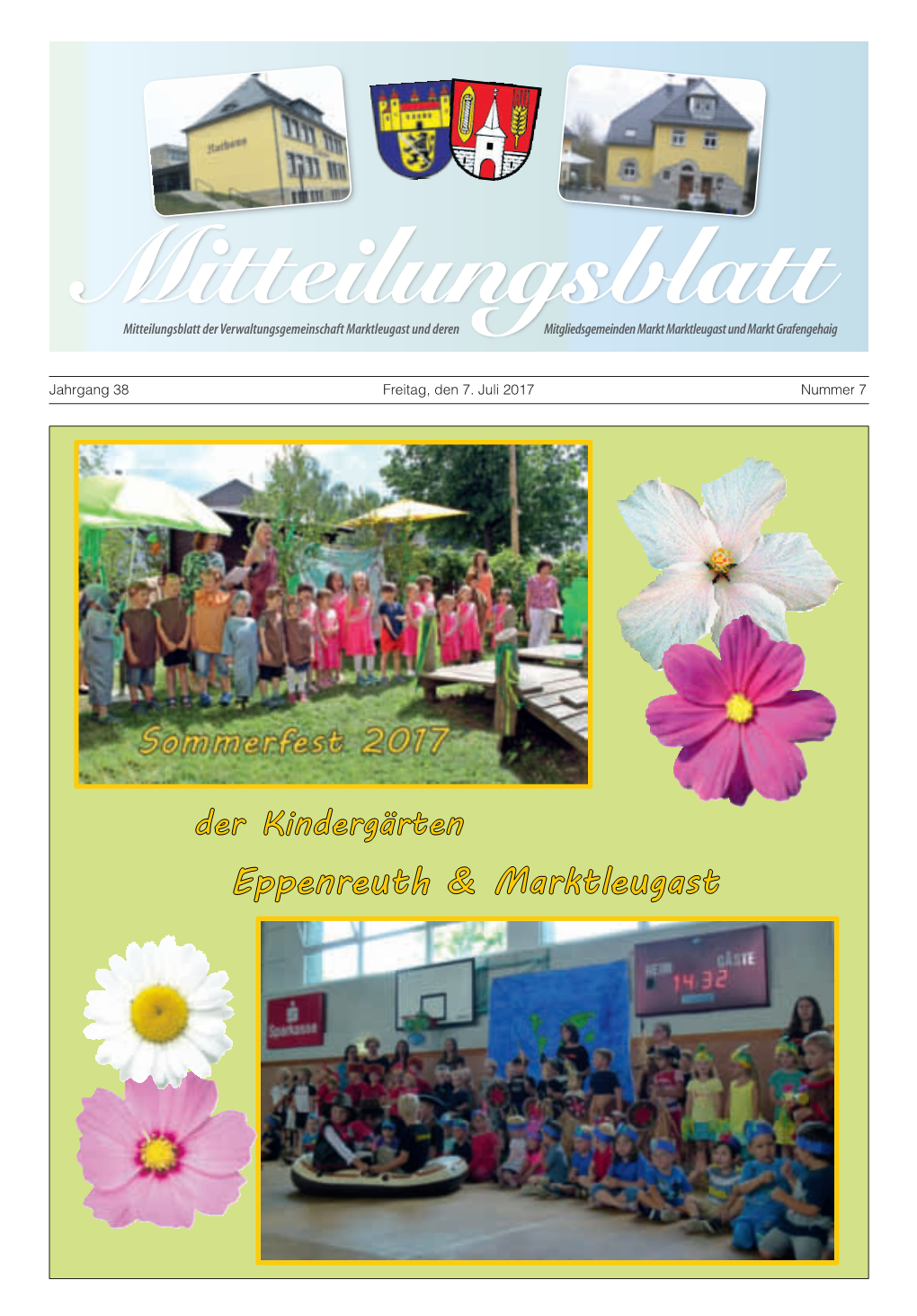 Mitteilungsblatt Mitteilungsblatt Der Verwaltungsgemeinschaft Marktleugast Und Deren Mitgliedsgemeinden Markt Marktleugast Und Markt Grafengehaig