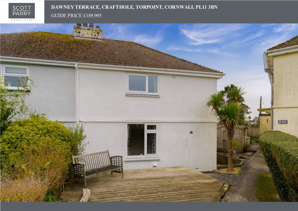 Dawney Terrace, Crafthole, Torpoint, Cornwall Pl11 3Bn Guide Price £189,995