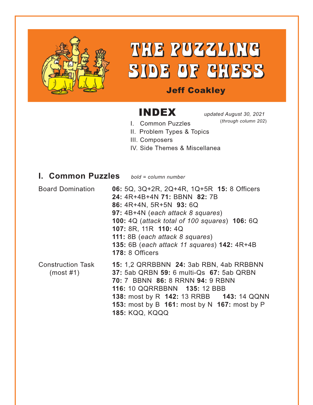 The Puzzling Side of Chess