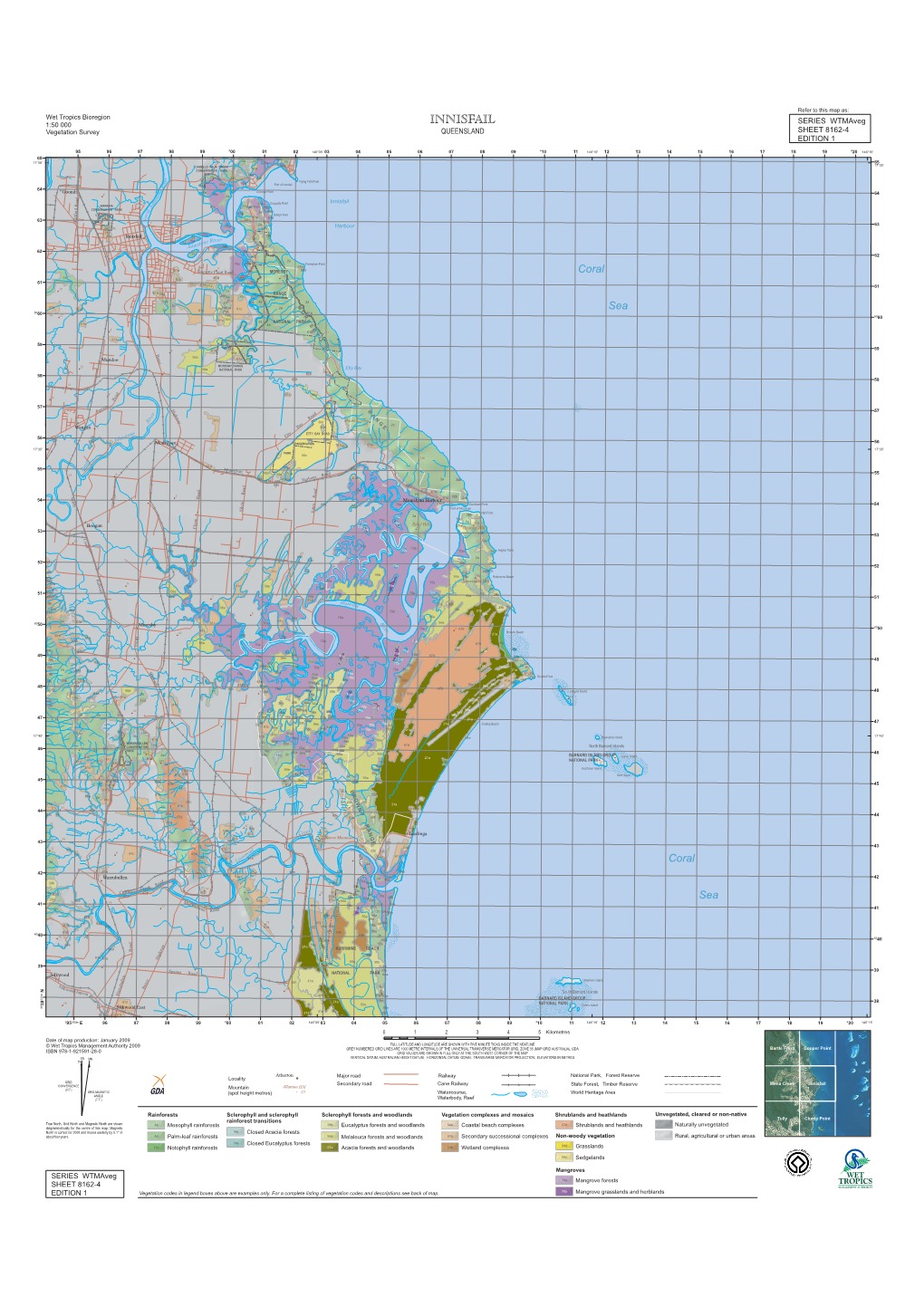 INNISFAIL SERIES Wtmaveg 1:50 000 Vegetation Survey QUEENSLAND SHEET 8162-4 EDITION 1