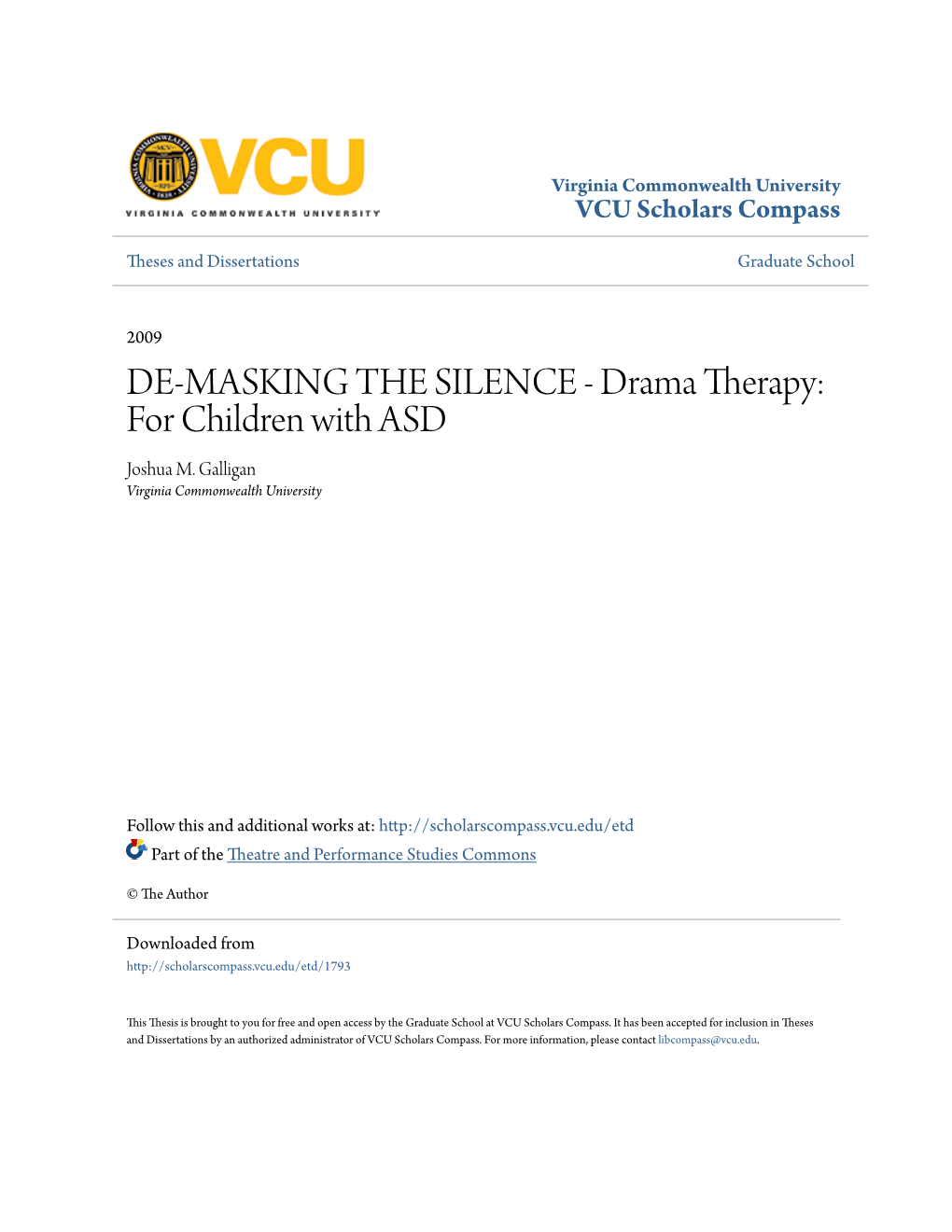 Drama Therapy: for Children with ASD Joshua M