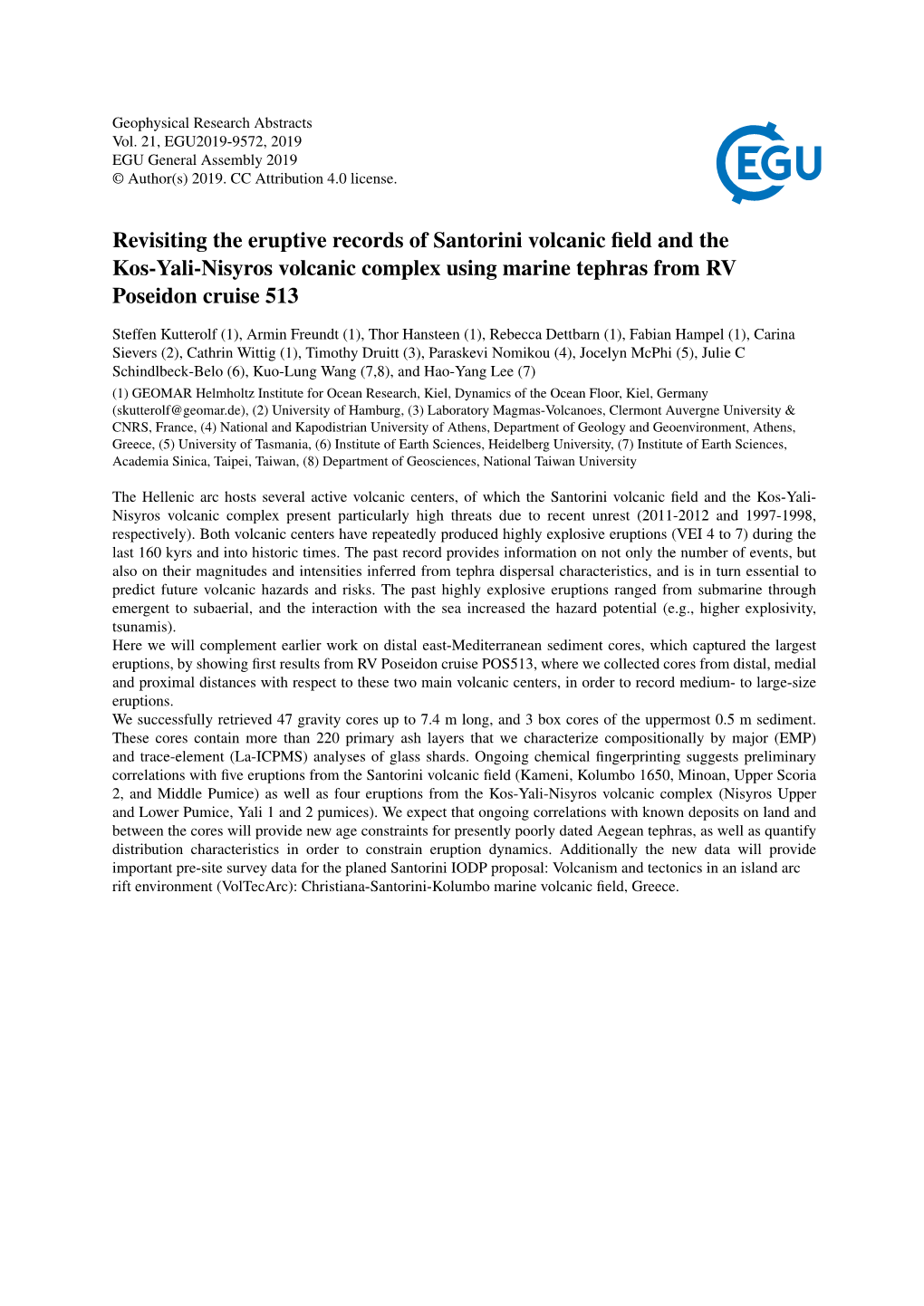 Revisiting the Eruptive Records of Santorini Volcanic Field and the Kos