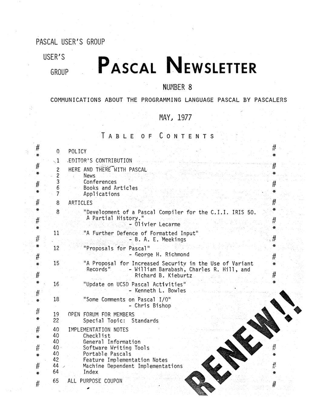 08 Pascal Newsletter May 1977
