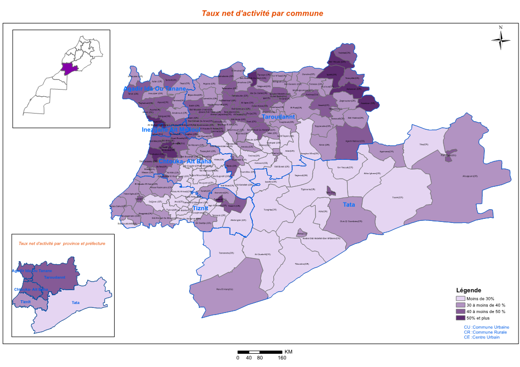 Taux Net D'activité Par Commune Ü Toubkal(CR)