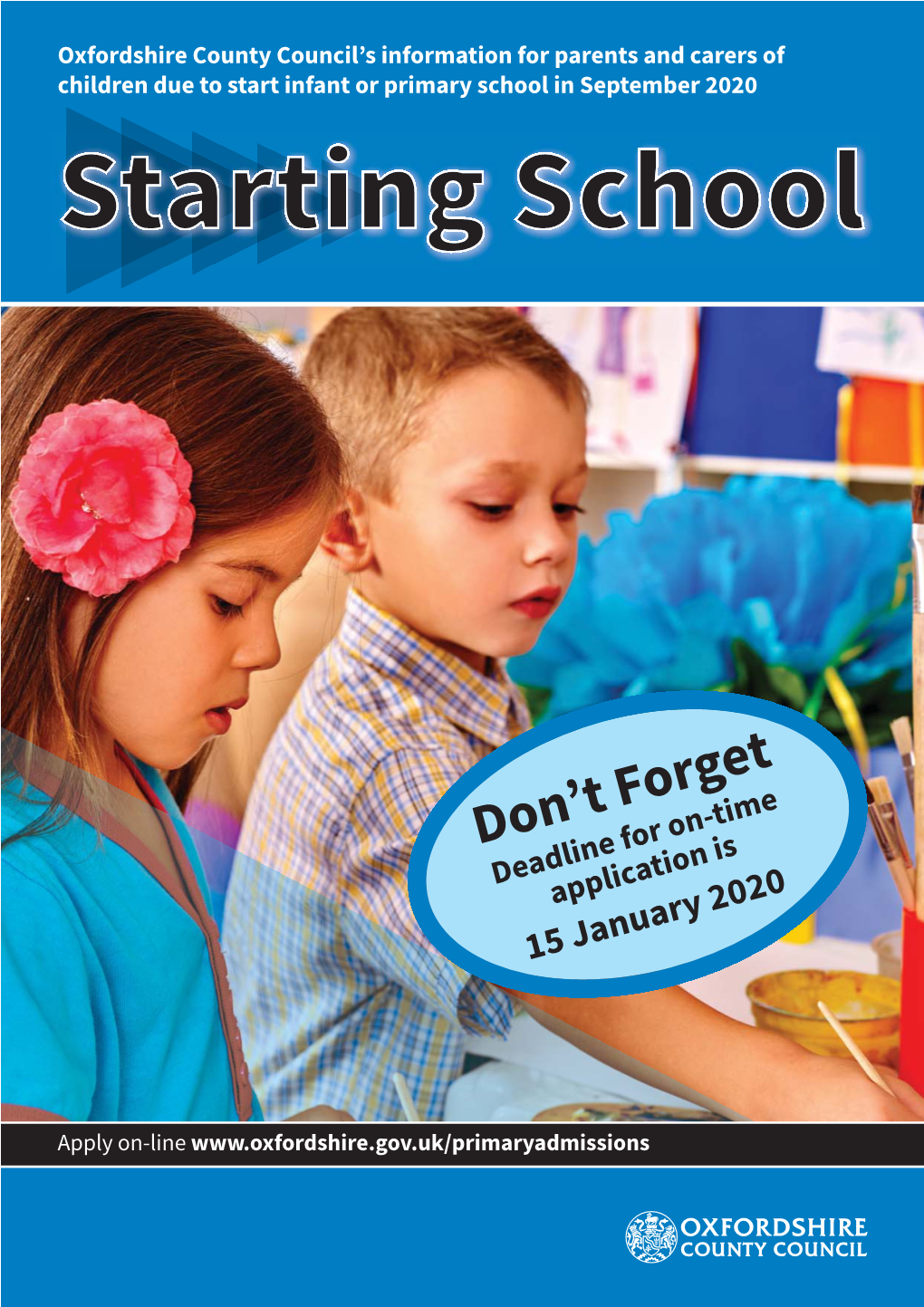 Starting School” Booklet Published Online