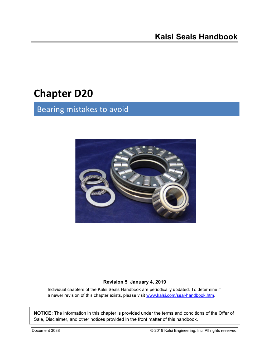 Chapter D20 Bearing Mistakes to Avoid