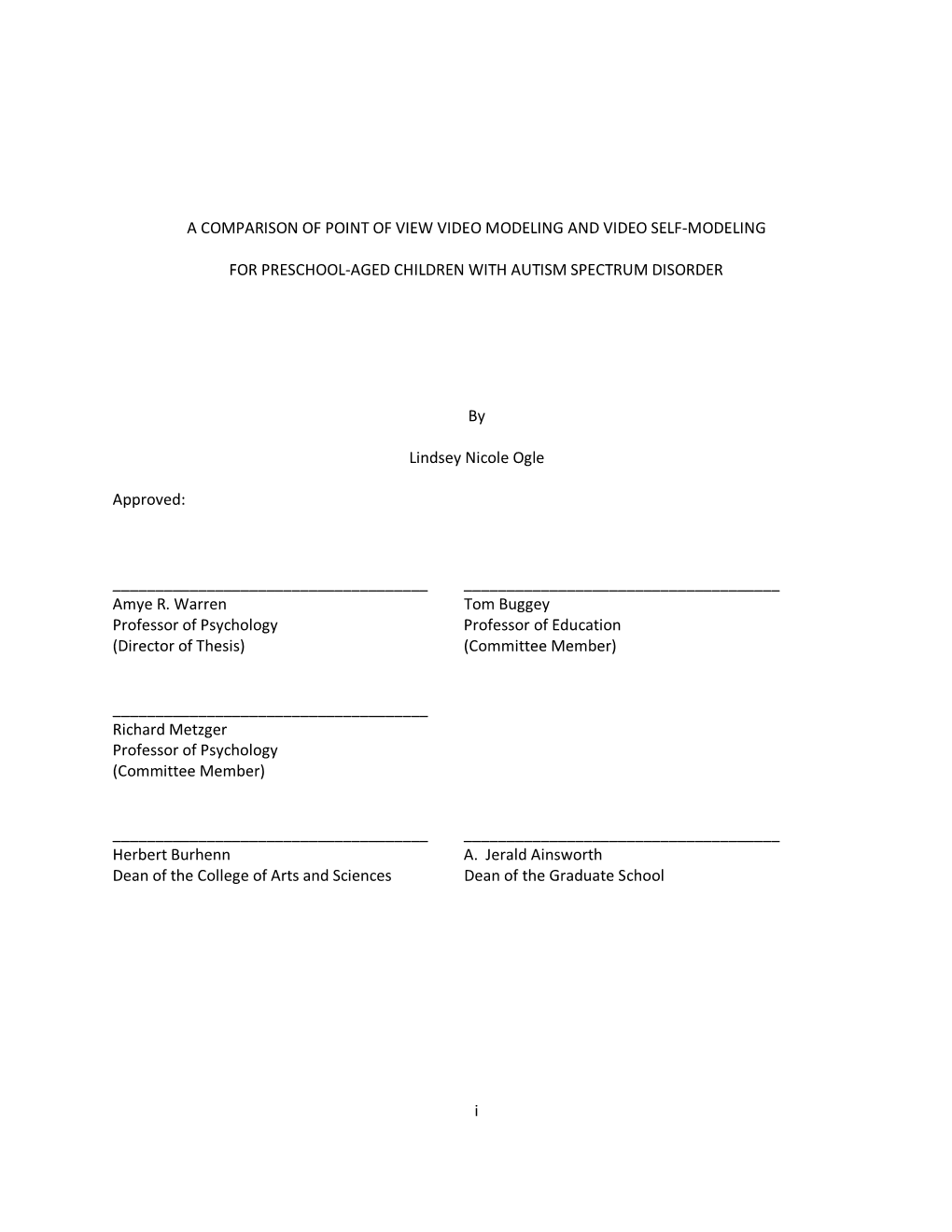 A Comparison Point of View Video Modeling and Video Self-Modeling