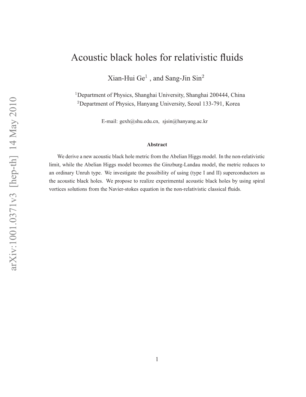 Acoustic Black Holes for Relativistic Fluids