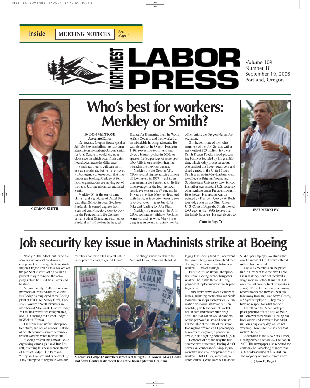 Who's Best for Workers: Merkley Or Smith?