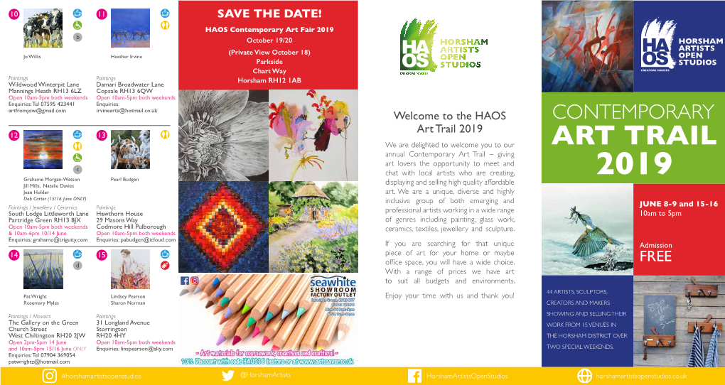 The 2019 Art Trail Was 8-9 and 15-16 June