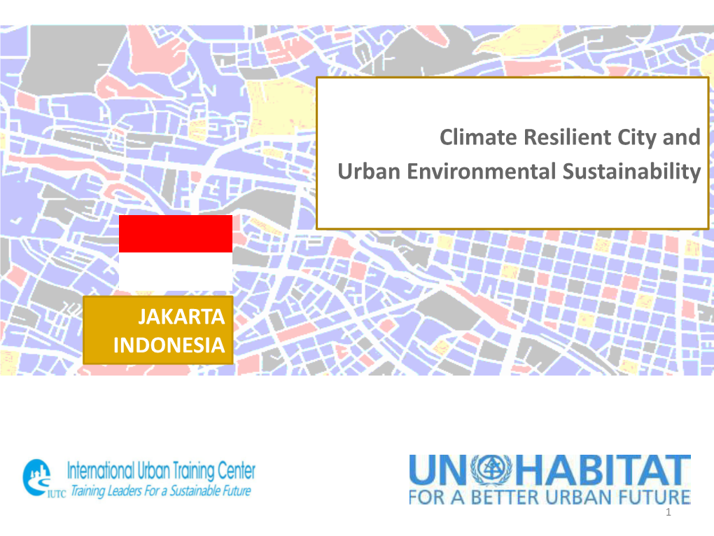 Climate Resilient City and Urban Environmental Sustainability