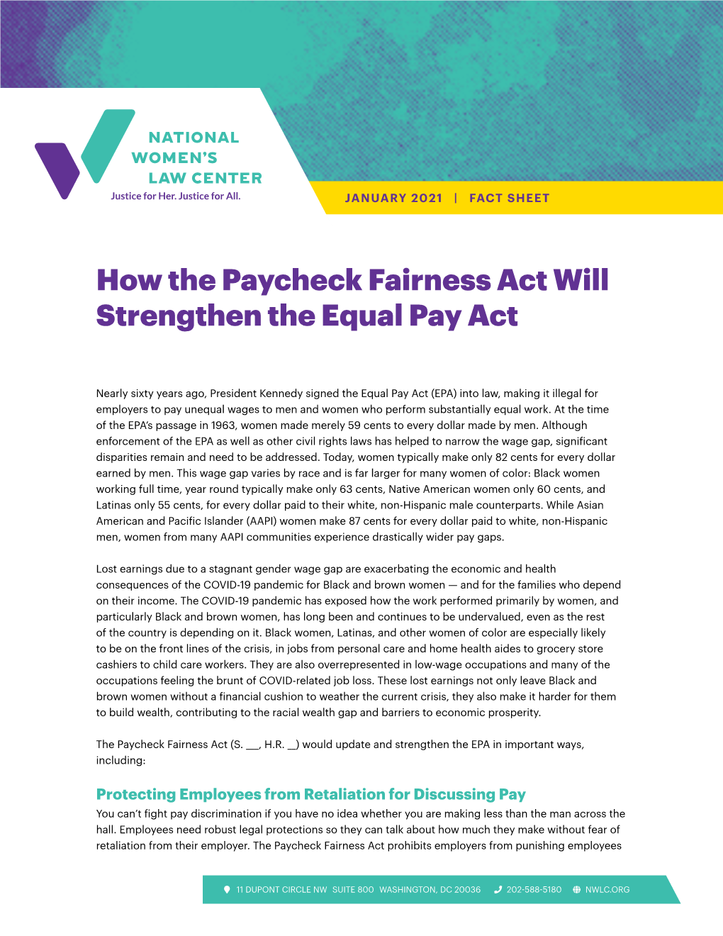 How the Paycheck Fairness Act Will Strengthen the Equal Pay Act