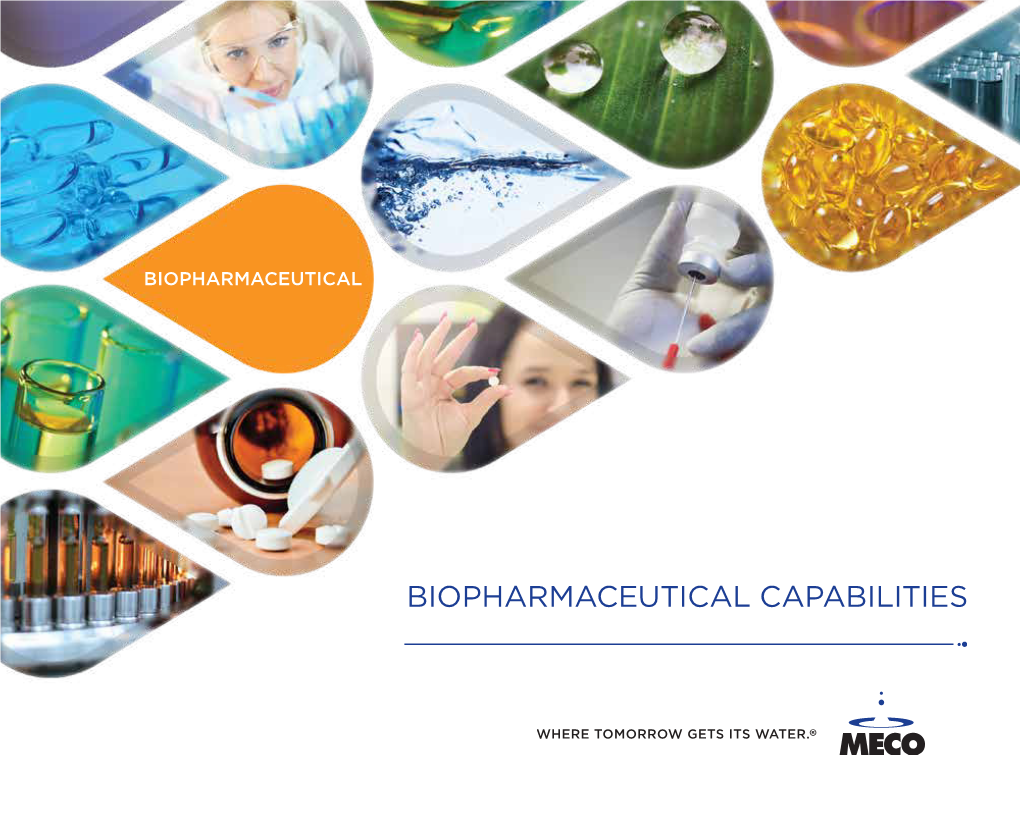 Biopharmaceutical Capabilities Pharmaceutical Grade Water and Pure Steam at Maximum Uptime