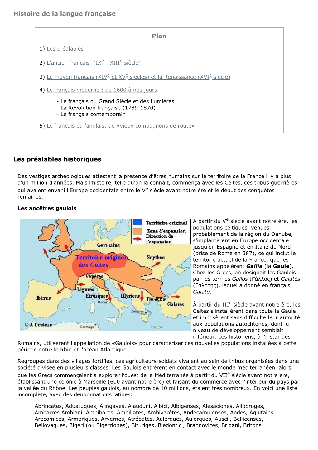 Histoire De La Langue Française