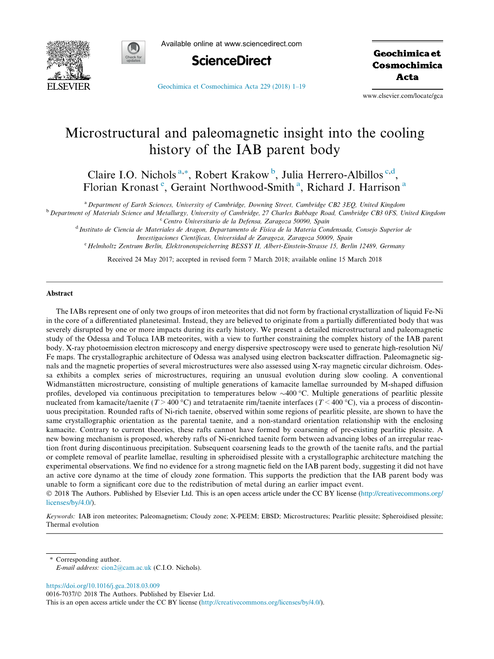 Microstructural and Paleomagnetic Insight Into the Cooling History of the IAB Parent Body