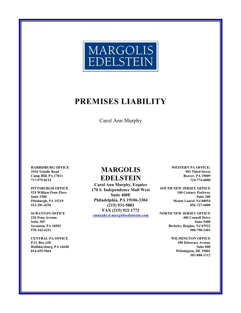 Premises Liability