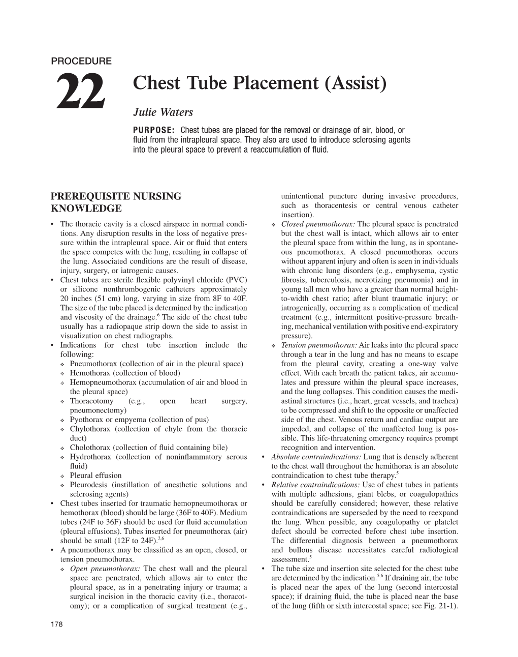 22 Chest Tube Placement (Assist) 179