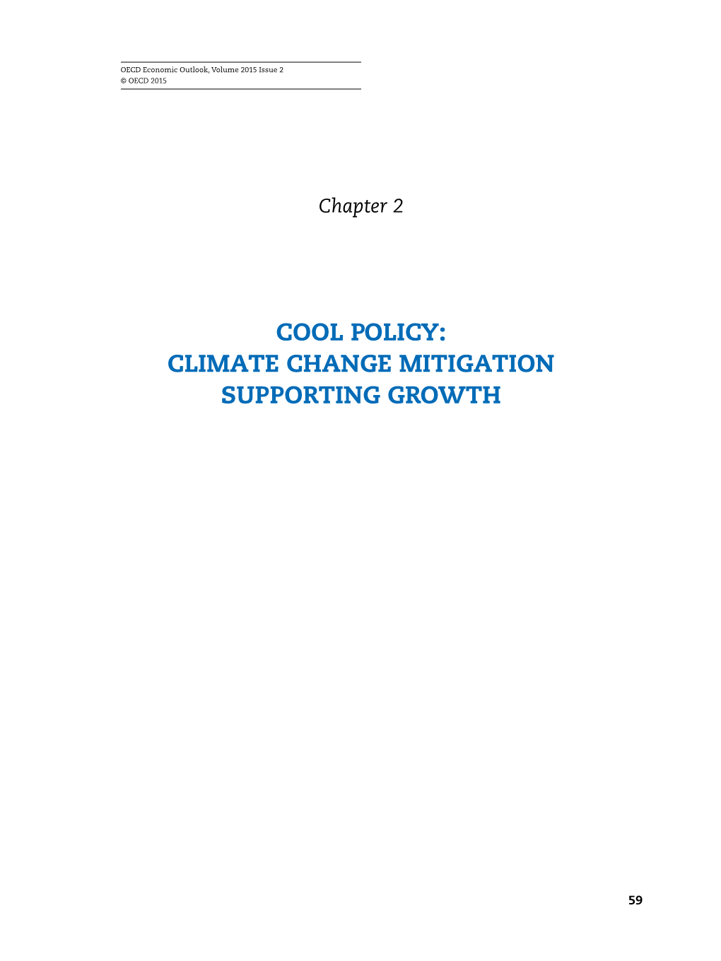 Climate Change Mitigation Supporting Growth