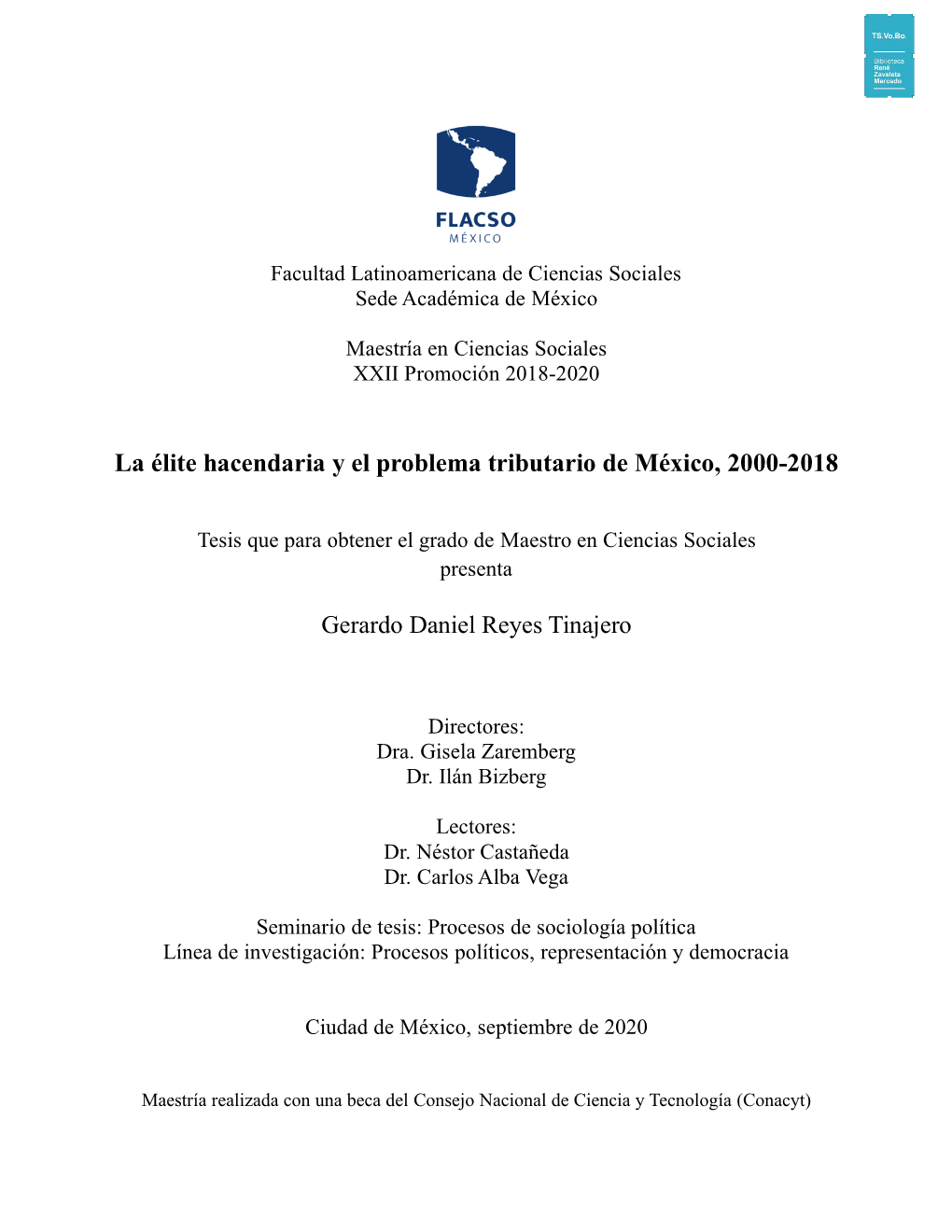 La Élite Hacendaria Y El Problema Tributario De México, 2000-2018