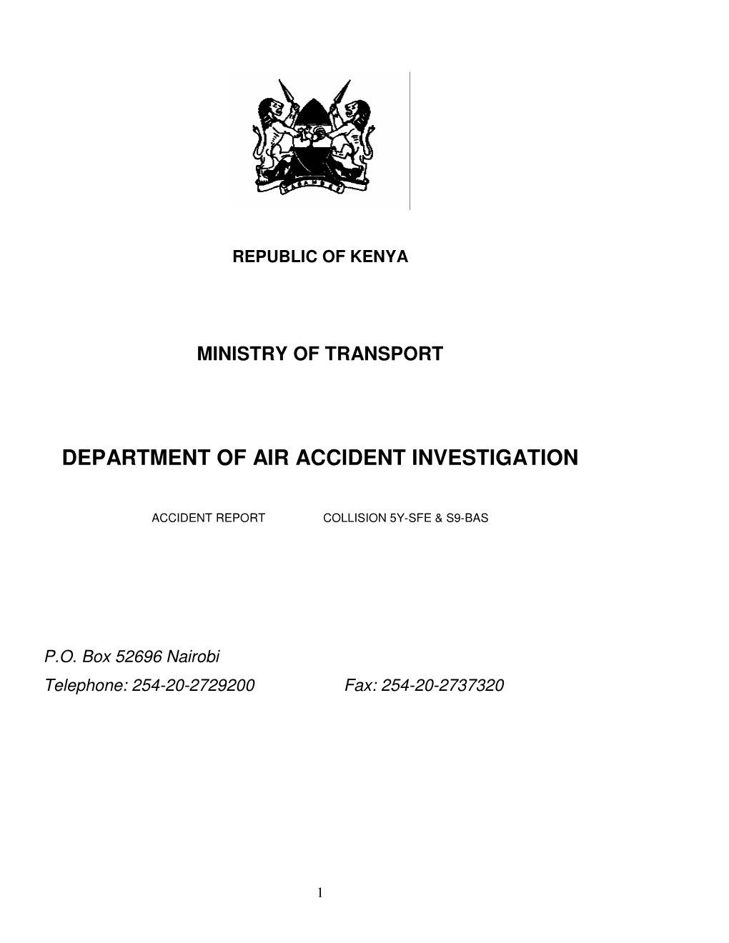 Department of Air Accident Investigation