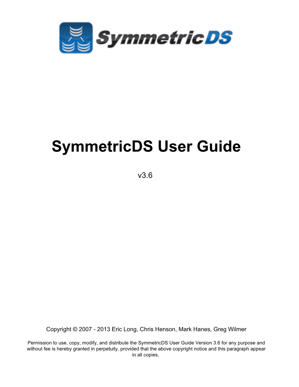 Symmetricds User Guide