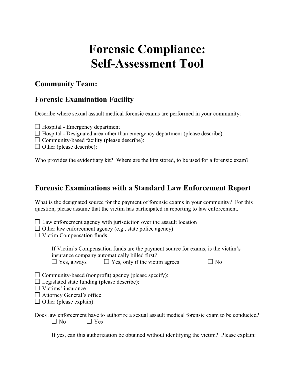 Note: This Tool Was Adapted from the National Sexual Violence Resource Center S National