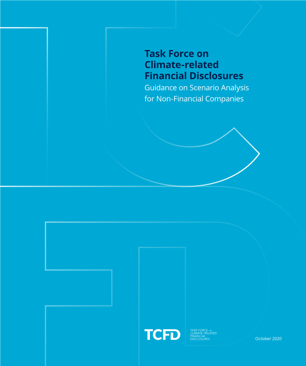 Task Force on Climate-Related Financial Disclosures Guidance on Scenario Analysis for Non-Financial Companies