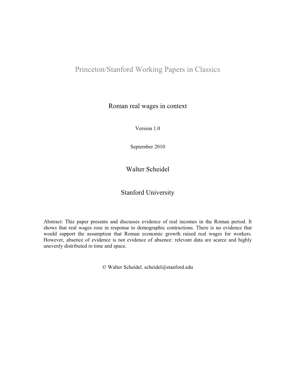 Roman Real Wages in Context