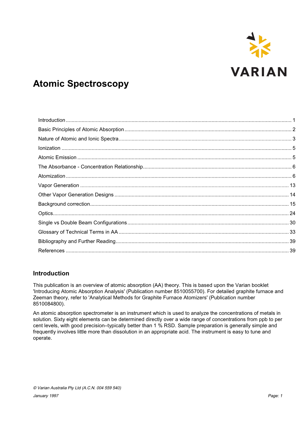 Atomic Spectroscopy