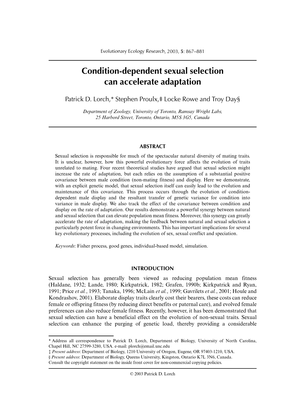 Condition-Dependent Sexual Selection Can Accelerate Adaptation