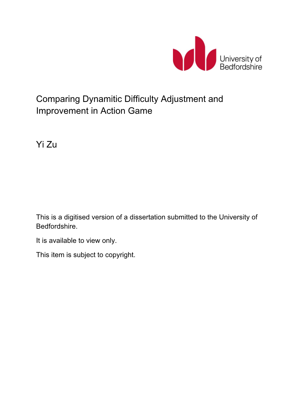 Comparing Dynamitic Difficulty Adjustment and Improvement in Action Game