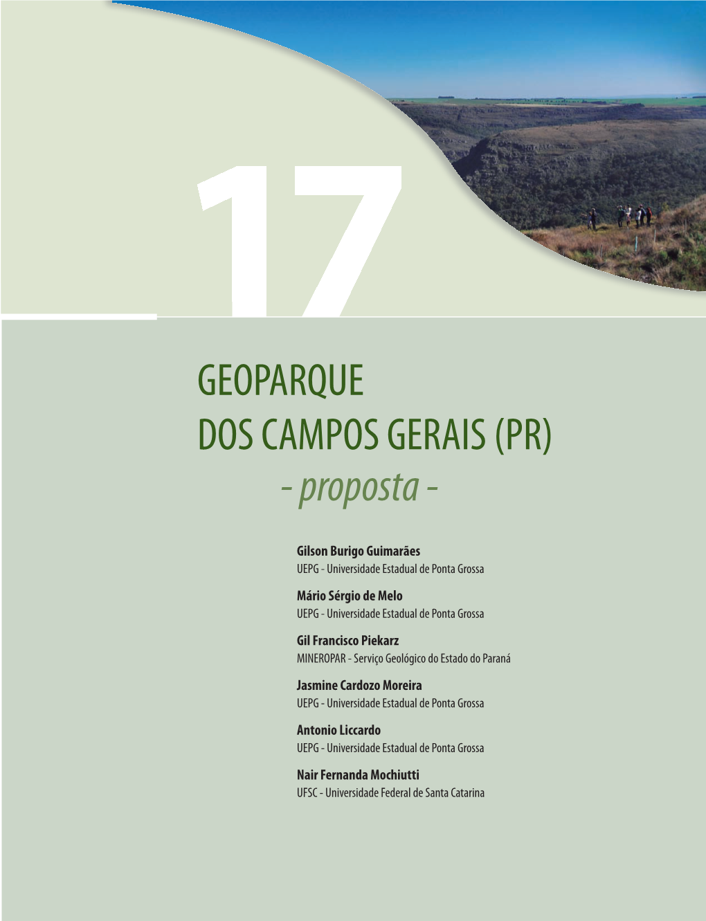 GEOPARQUE DOS CAMPOS GERAIS (PR) - Proposta