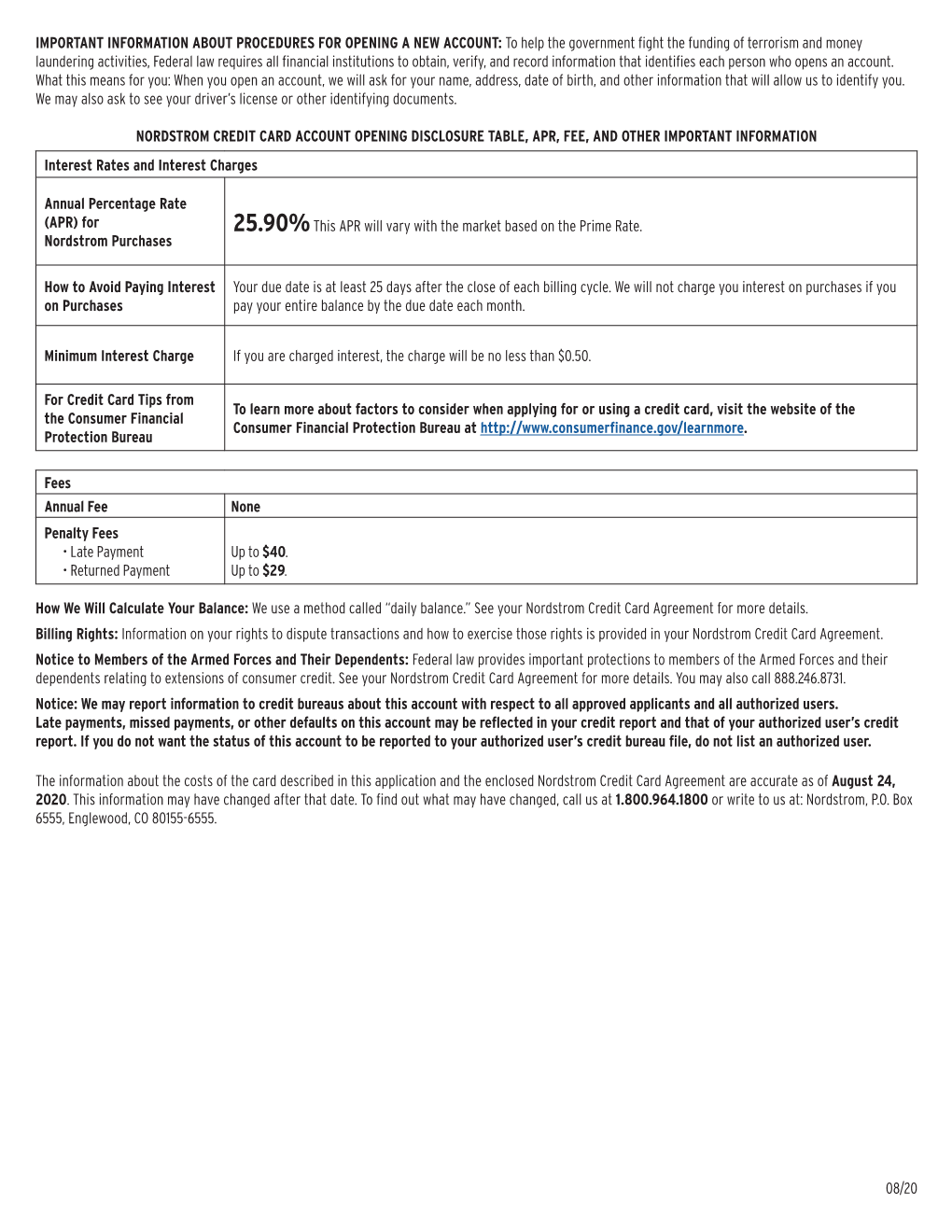 Interest Rates and Interest Charges Annual