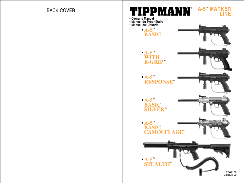 Tippmann® Paintball L WHEN USING THIS PRODUCT