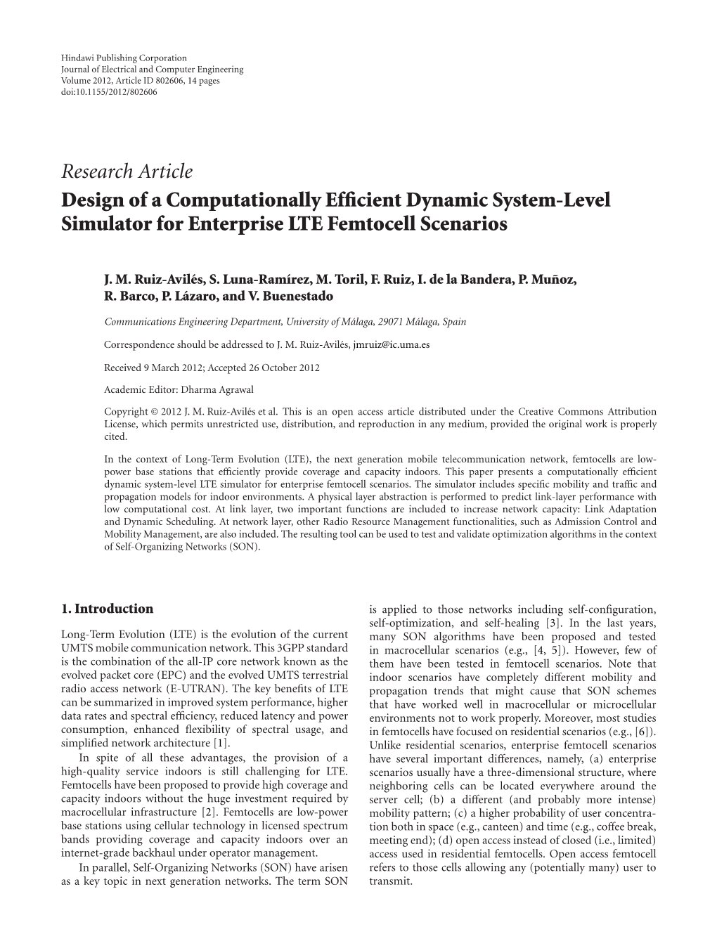 Research Article Design of a Computationally Efficient Dynamic