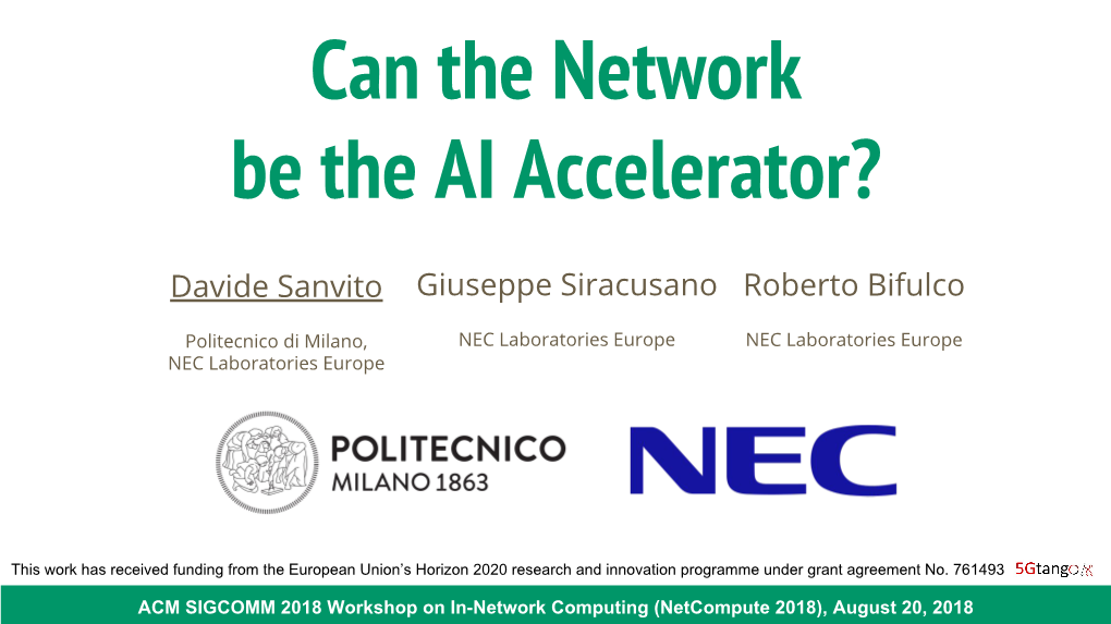 Can the Network Be the AI Accelerator?