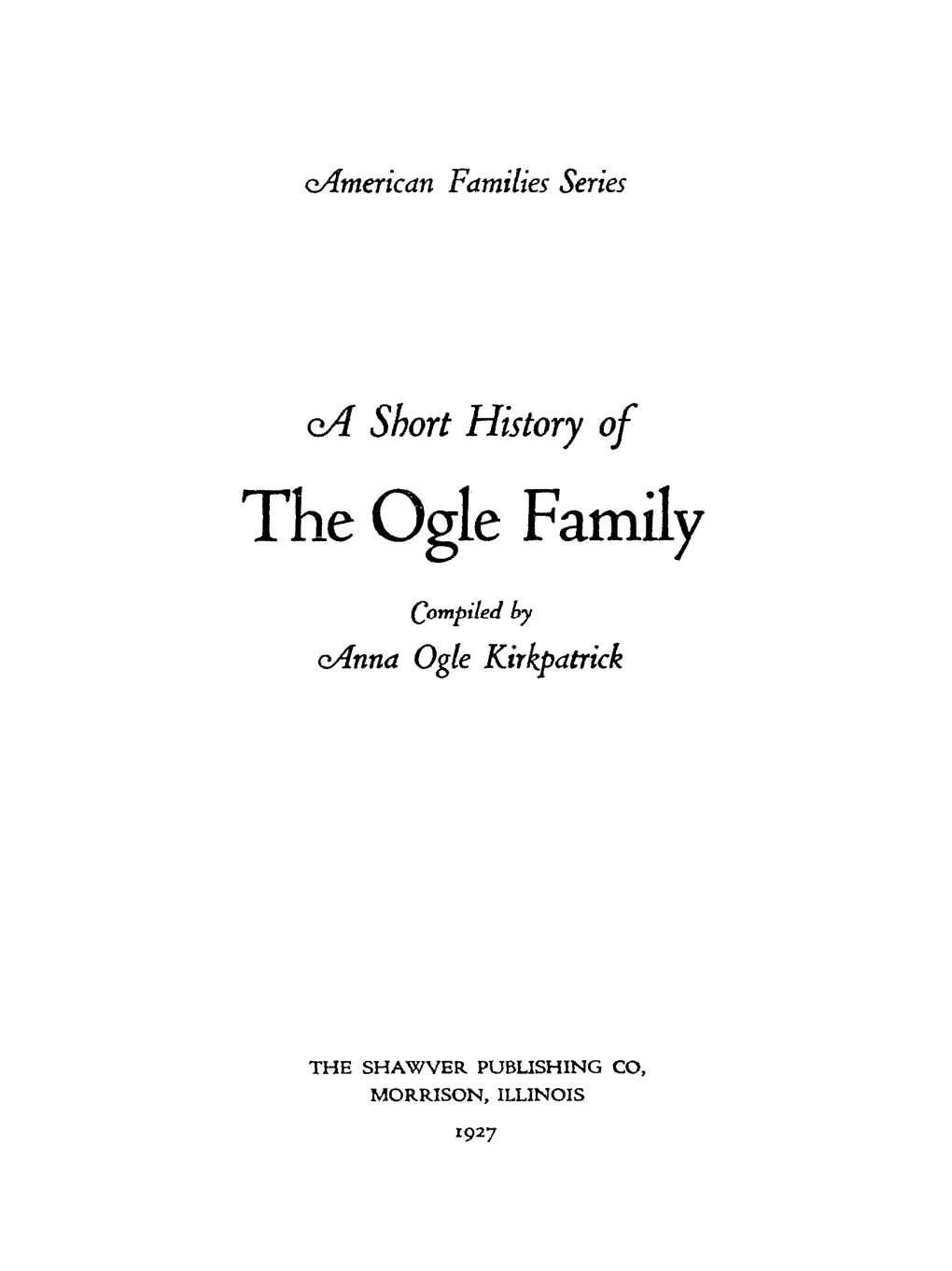 The Ogle Family