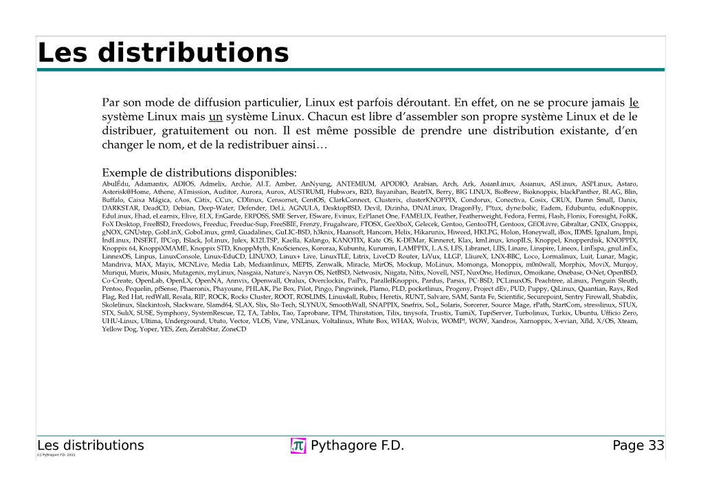 Linux Utilisation-Distributions-Linux