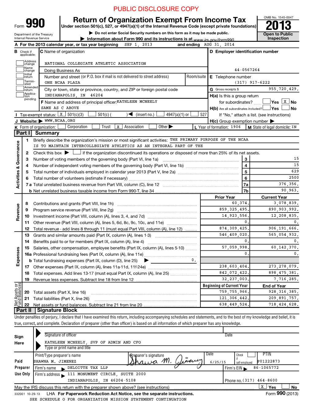 Return of Organization Exempt from Income Tax OMB No