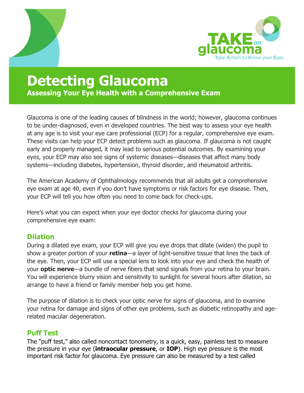 Detecting Glaucoma Assessing Your Eye Health with a Comprehensive Exam